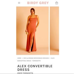 Terracotta Birdy Grey bridesmaids dress. Size medium